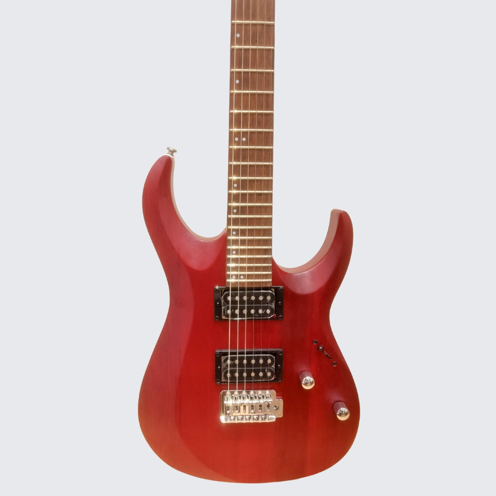 Cort X100 Electric Guitar Open Pore Black Cherry Color Body