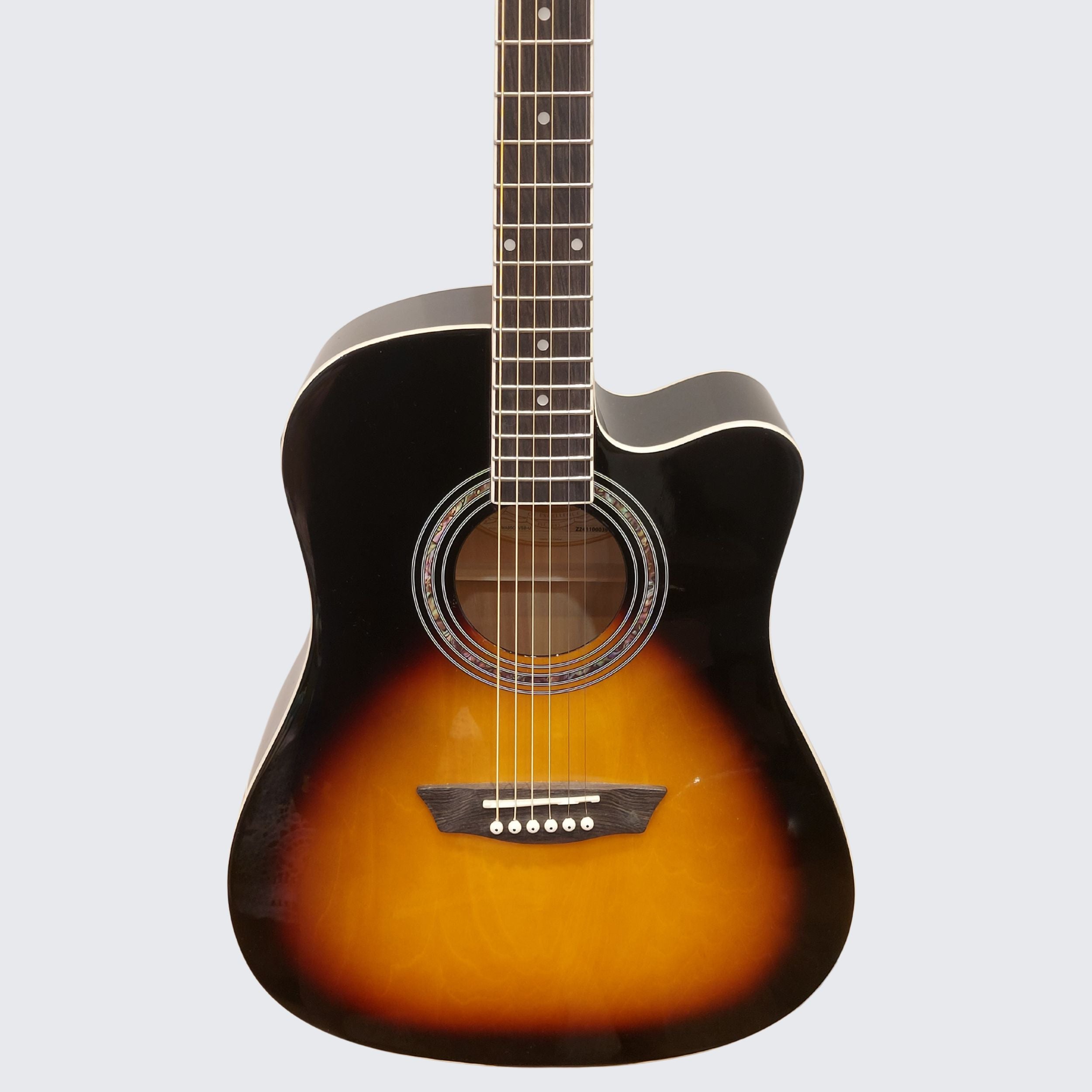 Washburn WA90CE Semi-Acoustic Guitar - Sunburst Finish