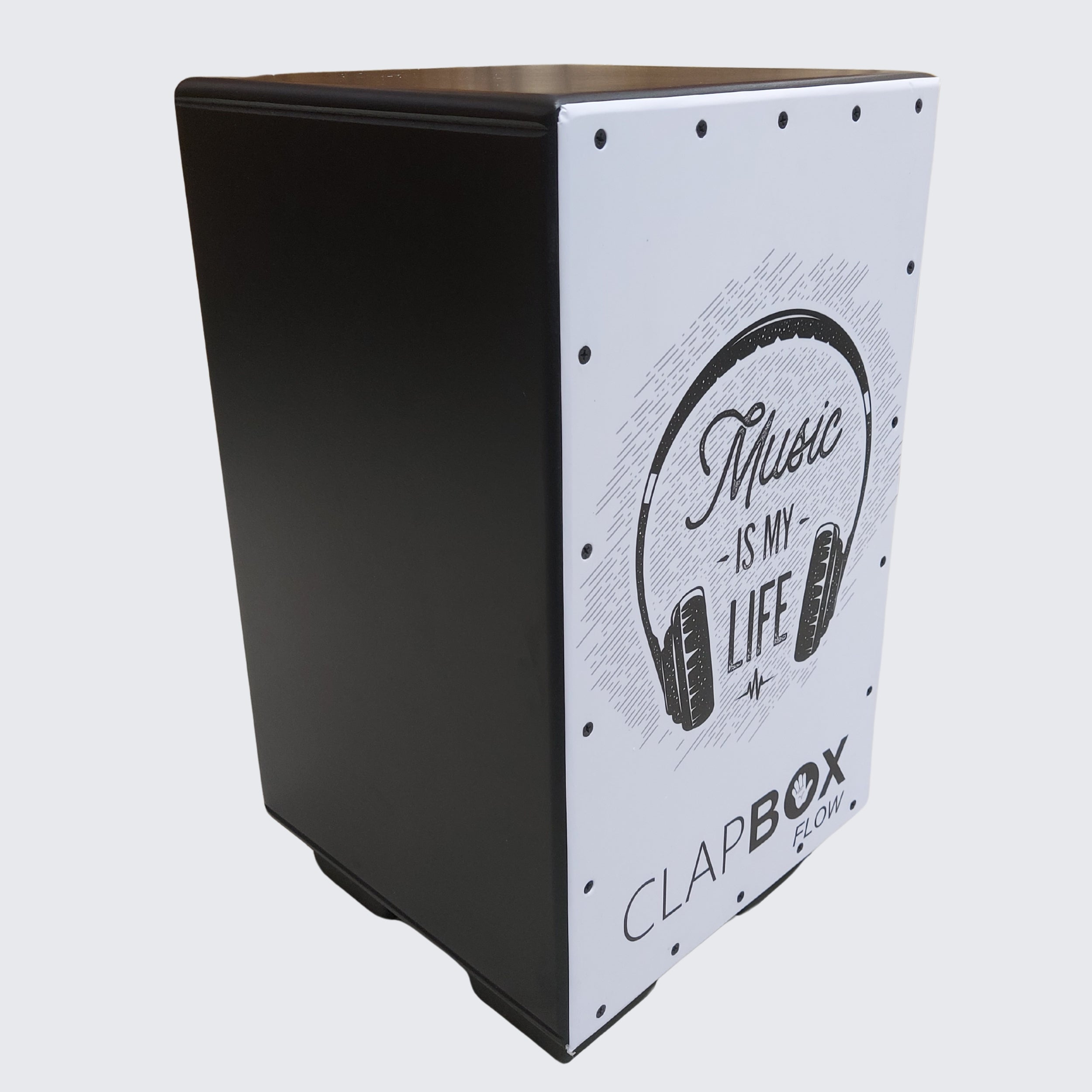 Clapbox Flow Graphic Cajon (CB-FLW8) – Music is My Life Edition