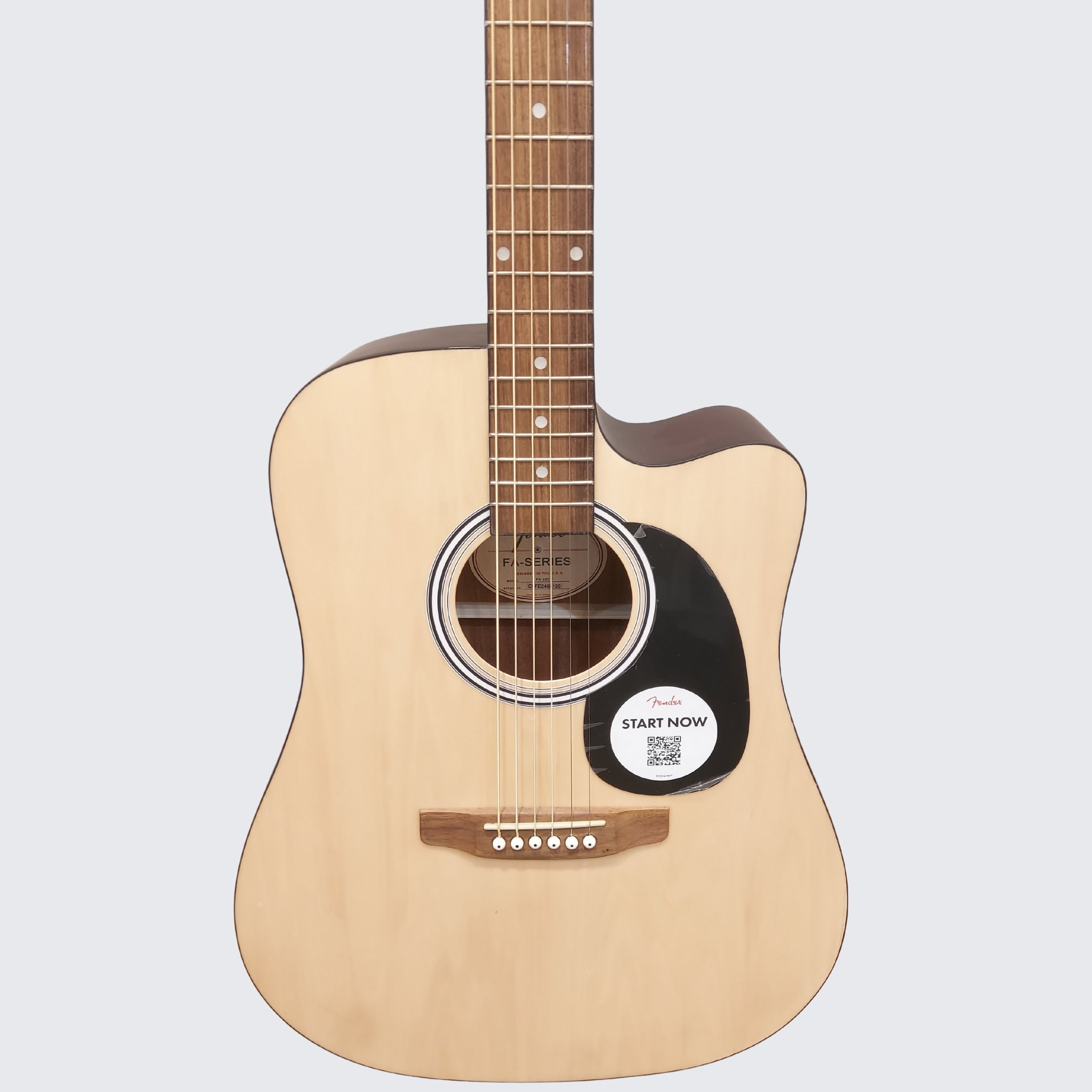 Fender FA-25CE Dreadnought Semi-Acoustic Guitar - Natural Finish