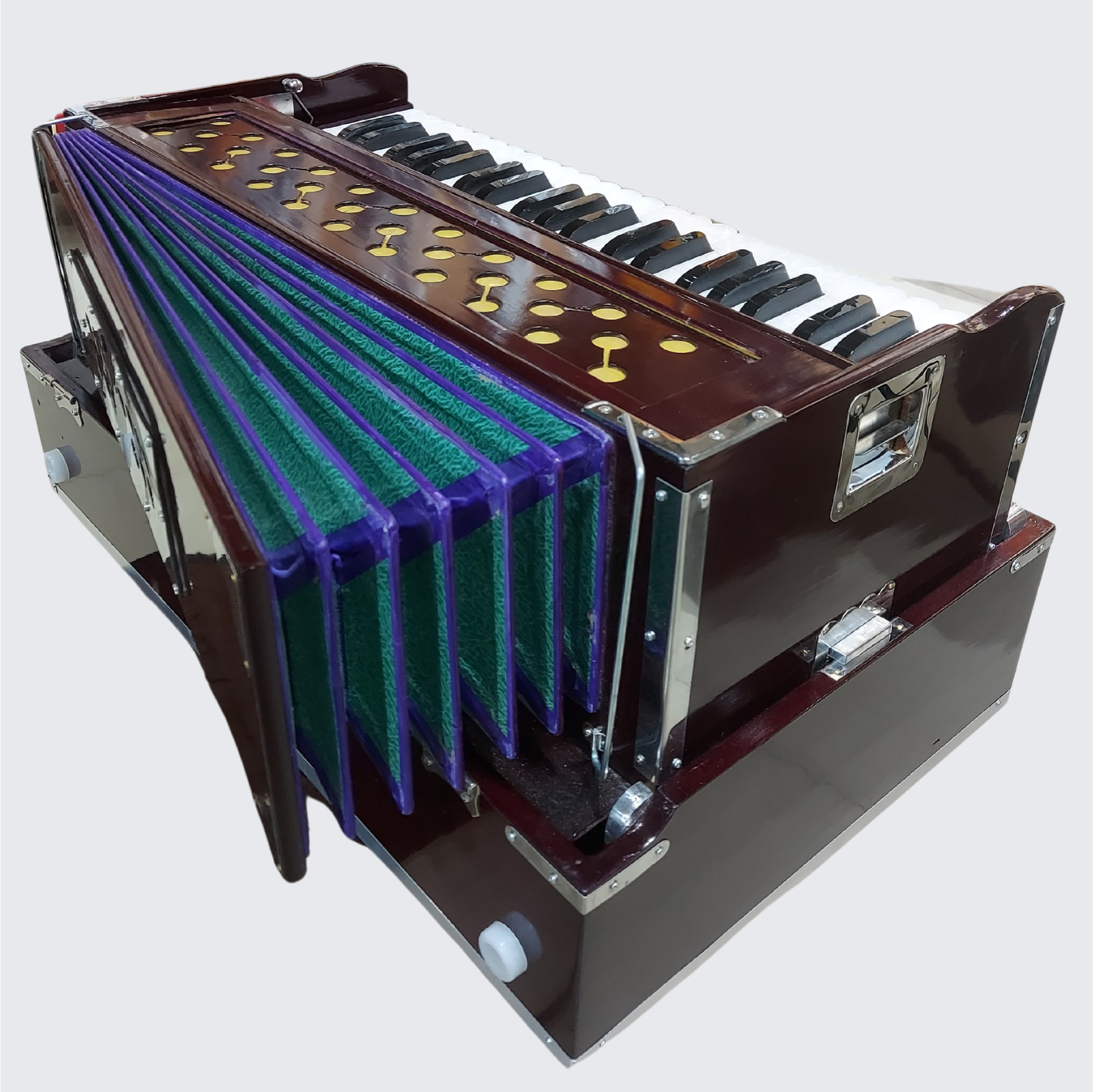 Harmonium Folding 9-Stopper Chudidaar Bellows Double Reed (Bass-Male) Pro Series