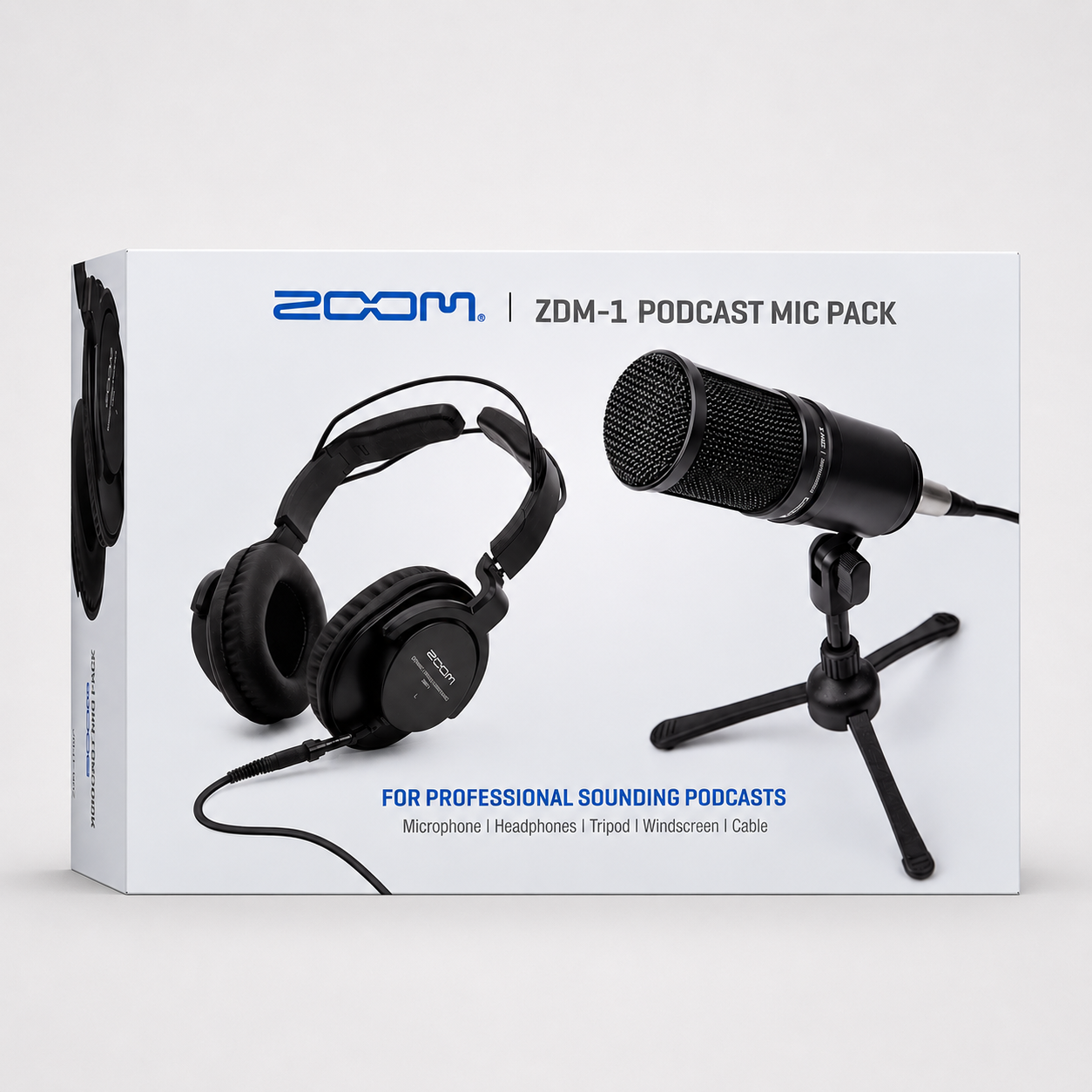 Zoom ZDM-1 Podcast Mic Pack product packaging