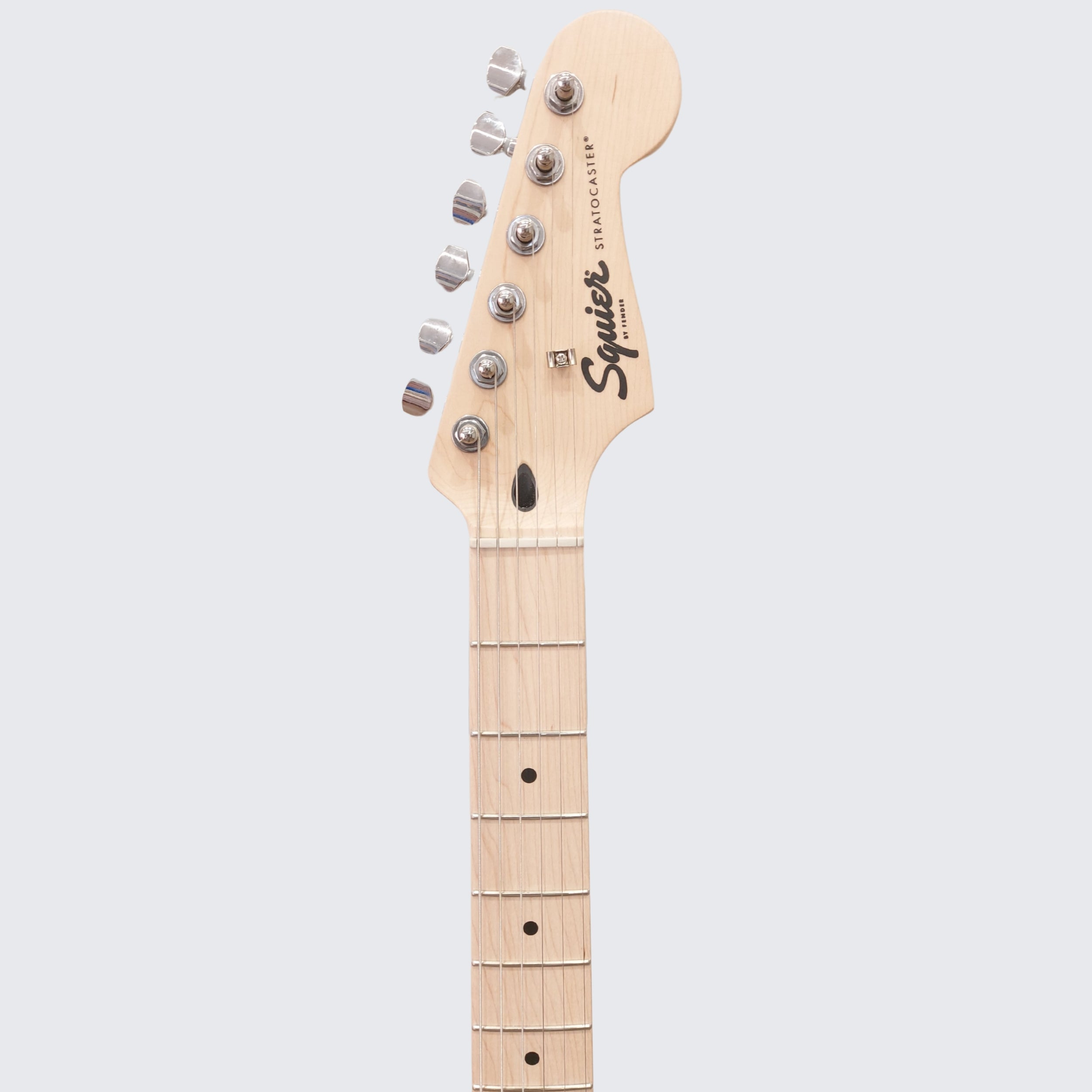 Fender Squier Sonic Stratocaster HSS Electric Guitar Black Color- Neck & Headstock Image