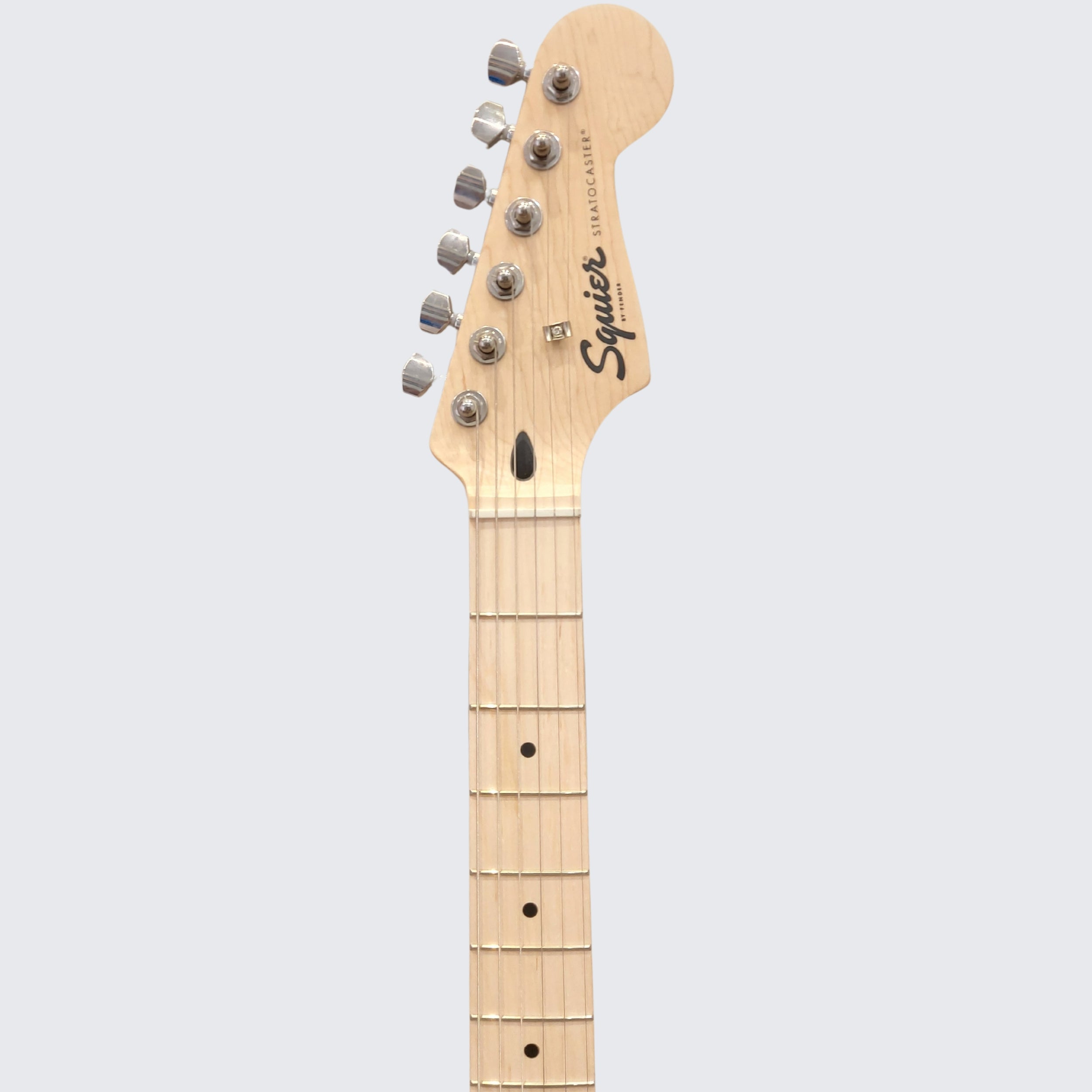 Fender Squier Sonic Stratocaster HSS Electric Guitar California Blue Color- Neck & Headstock Image